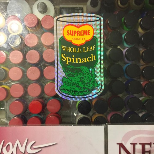 2015 Quality Whole Leaf Spinach Sticker