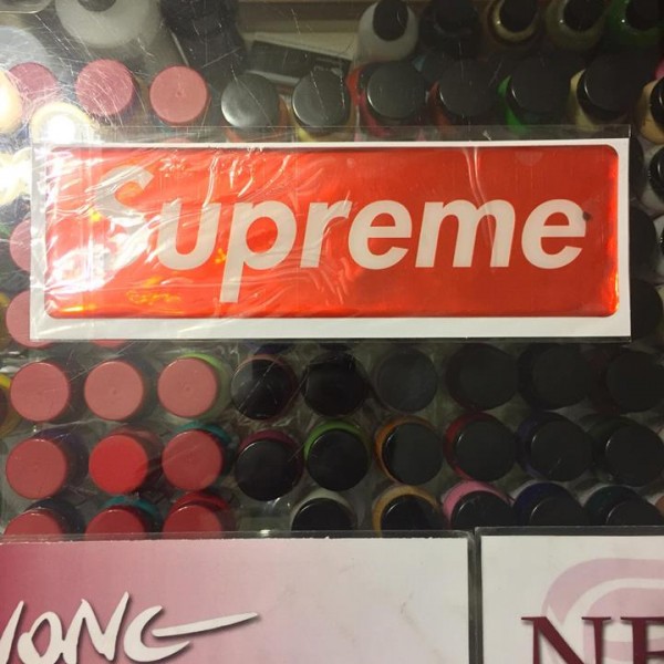 2017 Plastic Box Logo Sticker Red