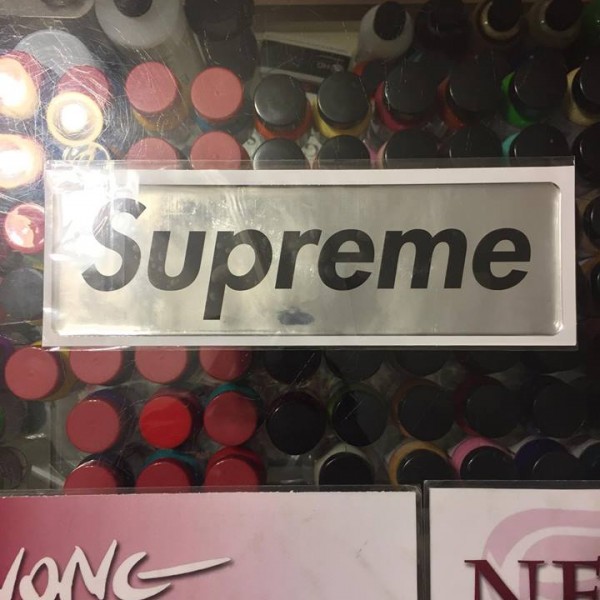 2017 Plastic Box Logo Sticker Silver