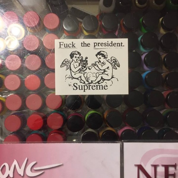 2017 Fuck The President Sticker White