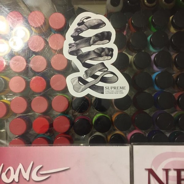 2017 M.C Escher Sticker Silver