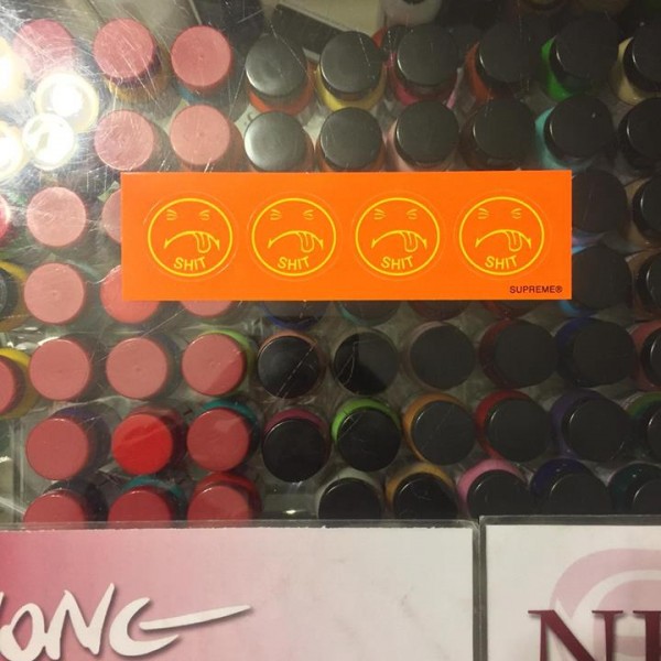 2017 Shit Sad Pack Of 4 Sticker Orange