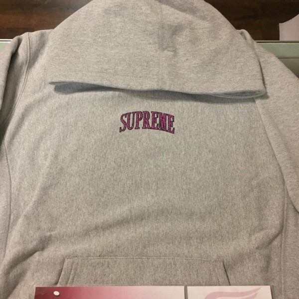 2017 Sup Glitter Arc Hooded Sweatshirt Heather Grey