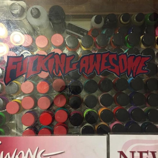 2014 Fucking Awesome Sticker Black Autumn Red