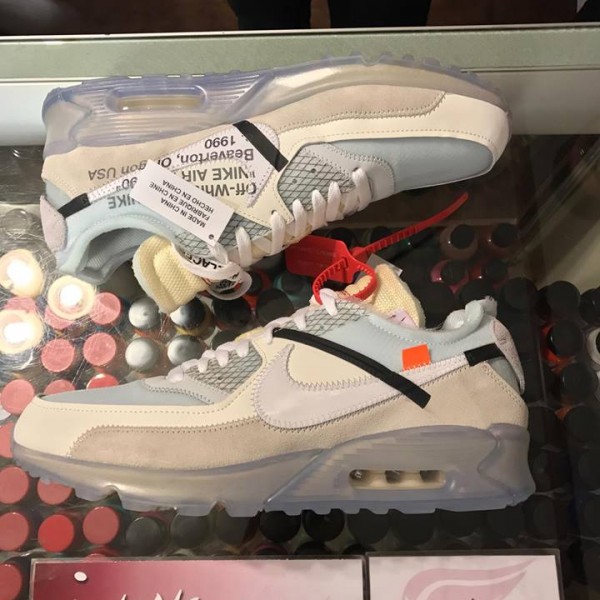 2017 Off White X Nike Air Max 90 Ice