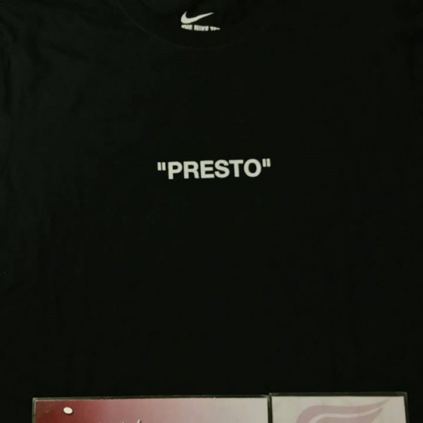 2017 Off White X Nike Presto Black Tee