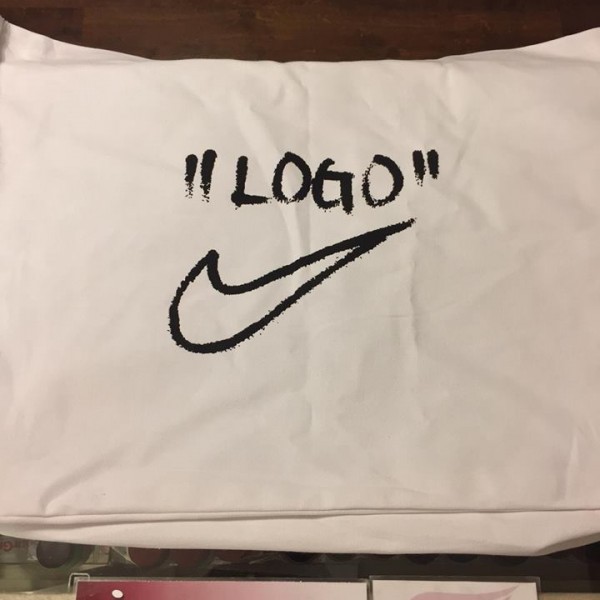 2017 Off White X Nike Off Campus Logo Bag White