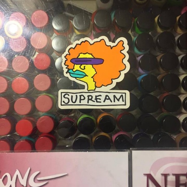 2017 Sup Gonz Head Sticker Orange