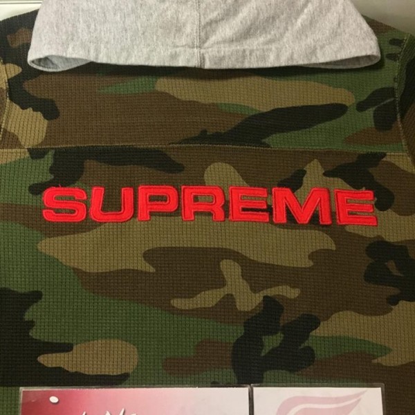 2017 Sup Waffle Ringer Hooded Woodland Camo