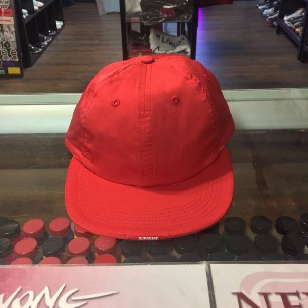 2017 Sup Nylon Visor Label 6 Panel Cap Red