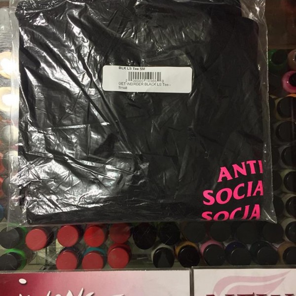 2017 Anti Social Social Club Get Weirder LS Long Sleeve Black 