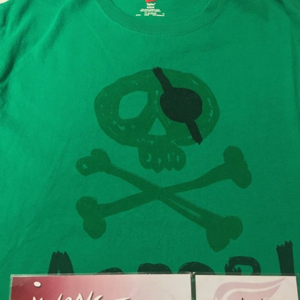 2013 Hanes Tagless Pirate Arrrr Tee Green 