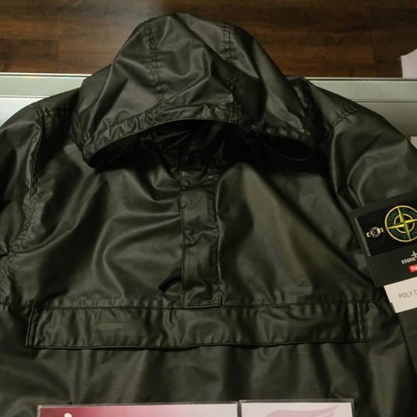 2017 Sup X Stone Island Poly Cover Composite Anorak Black