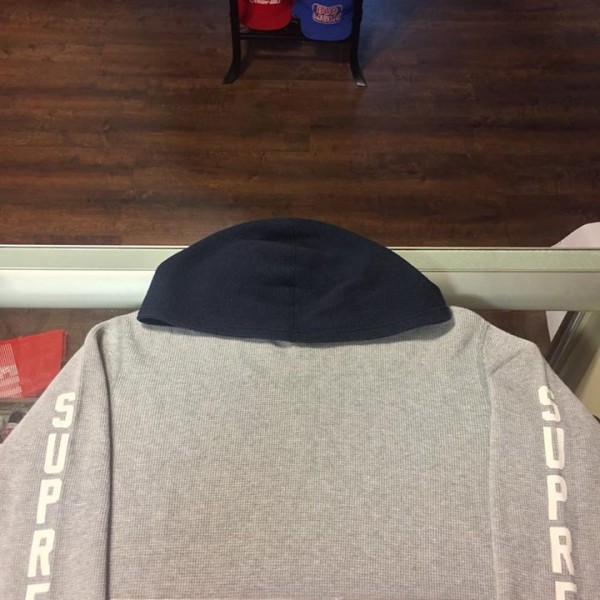 2016 Sup Hooded Waffle Thermal Heather Grey