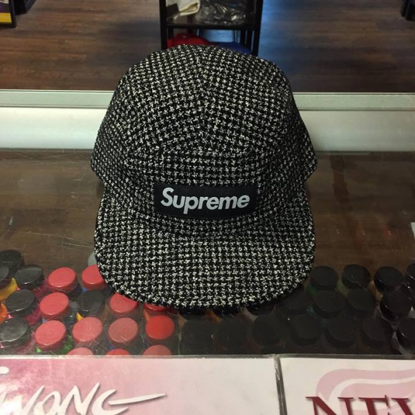 2017 Sup Boucle Houndstooth Camp Cap Black