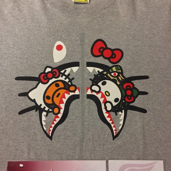2015 Bape Baby Milo X Hello Kitty Tee Grey