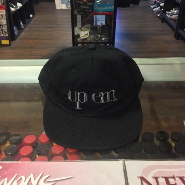 2017 Sup Overlap 6 Panel Hat Black