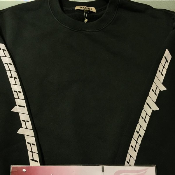 2017 Yeezy Season 4 Boxy Crewneck Calabasas Black