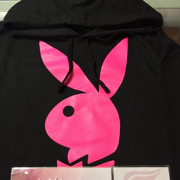 2017 Anti Social Social Club Playboy Hooded Sweatshirt Pink Open Packaging