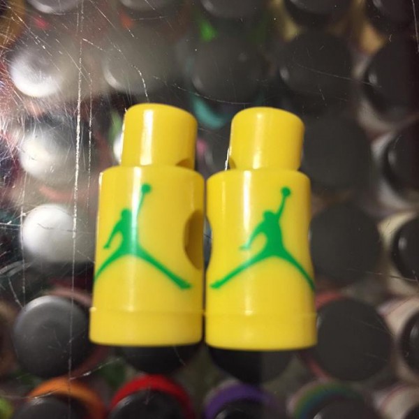 Nike Air Jordan VI Lace Locks Yellow Base Neon Green Jumpman