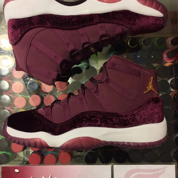 2017 Nike Air Jordan XI RL GG Night Maroon Velvet