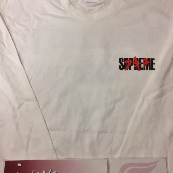 2017 Sup Akira Neo Tokyo Bomb Box Logo Long Sleeve Tee White