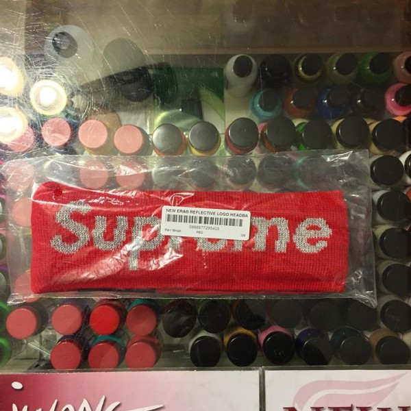 2017 Sup New Era Reflective Logo Headband Red Japan