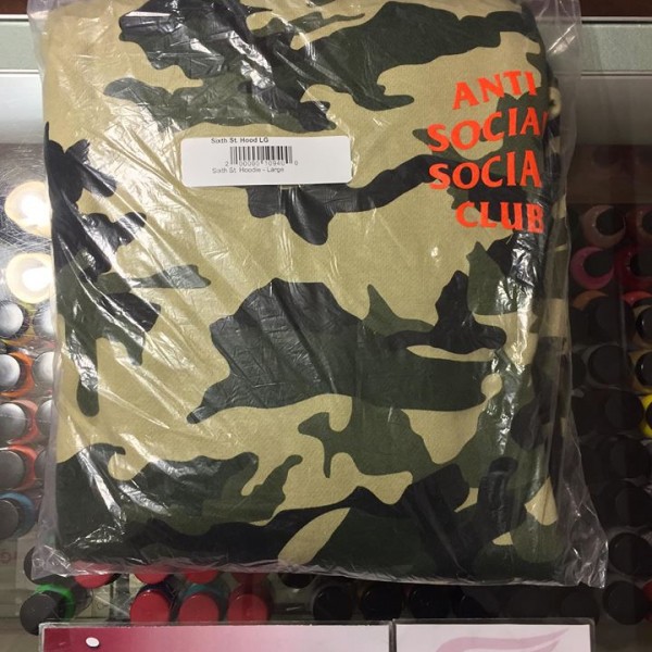 2017 Anti Social Social Club ASSC Sixth Street Hoodie Green Camo