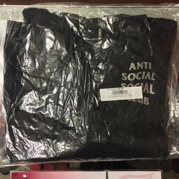 2017 Anti Social Social Club ASSC Sin City Zip Hoodie Black