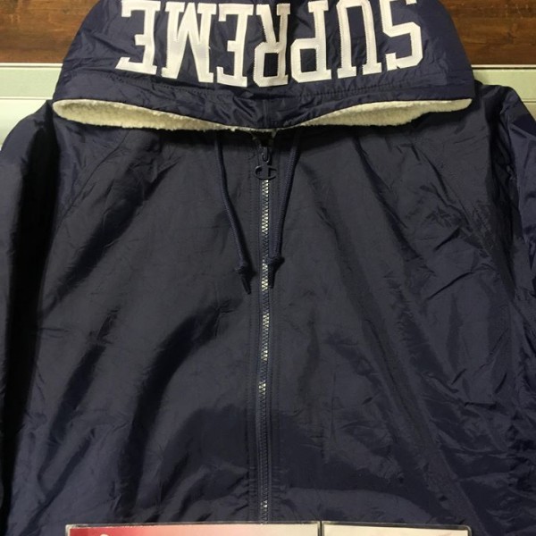 2017 Sup Champion Sherpa Lined Hooded Jacket Navy