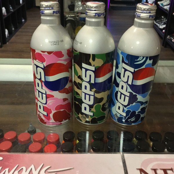 2014 Bape x Pepsi Camo Bottles 500mL Set of 3 Green Blue Pink