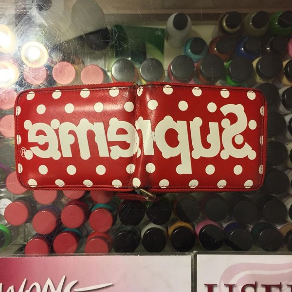 2014 Sup CDG Comme Des Garcons Shirt Polka Dots Wallet Red