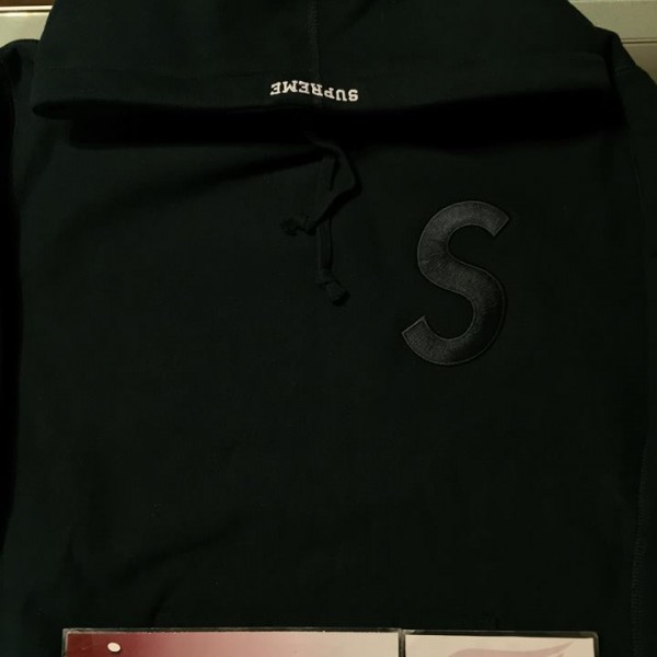 2017 Sup Tonal S Logo Hooded Sweatshirt Navy