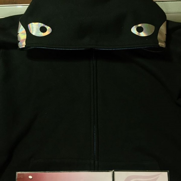 2016 Bape Tiger Reflector Zip Up Hooded Sweatshirt Black