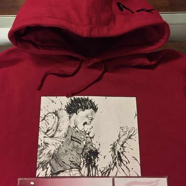 2017 Sup Akira Arm Hooded Sweatshirt Red Packaging Not Included