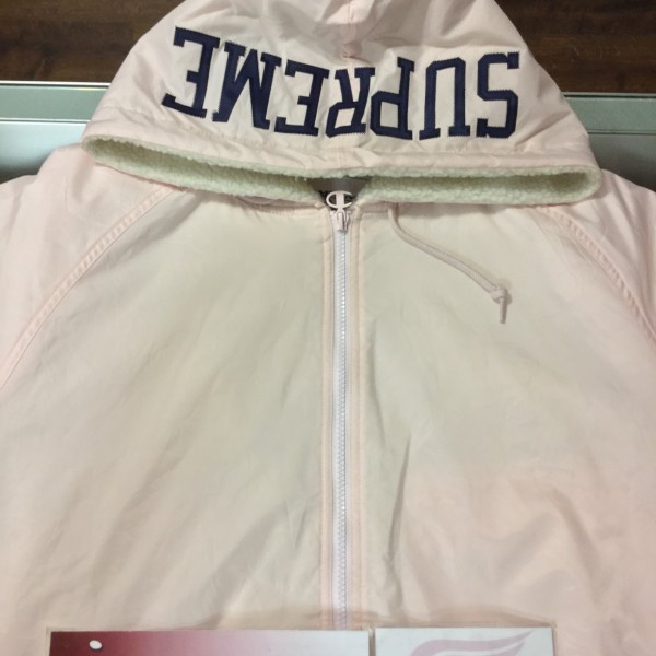 2017 Sup Champion Sherpa Lined Hooded Jacket Light Pink