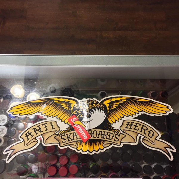 2016 Sup Sticker Anti Hero Skateboards XL Damaged
