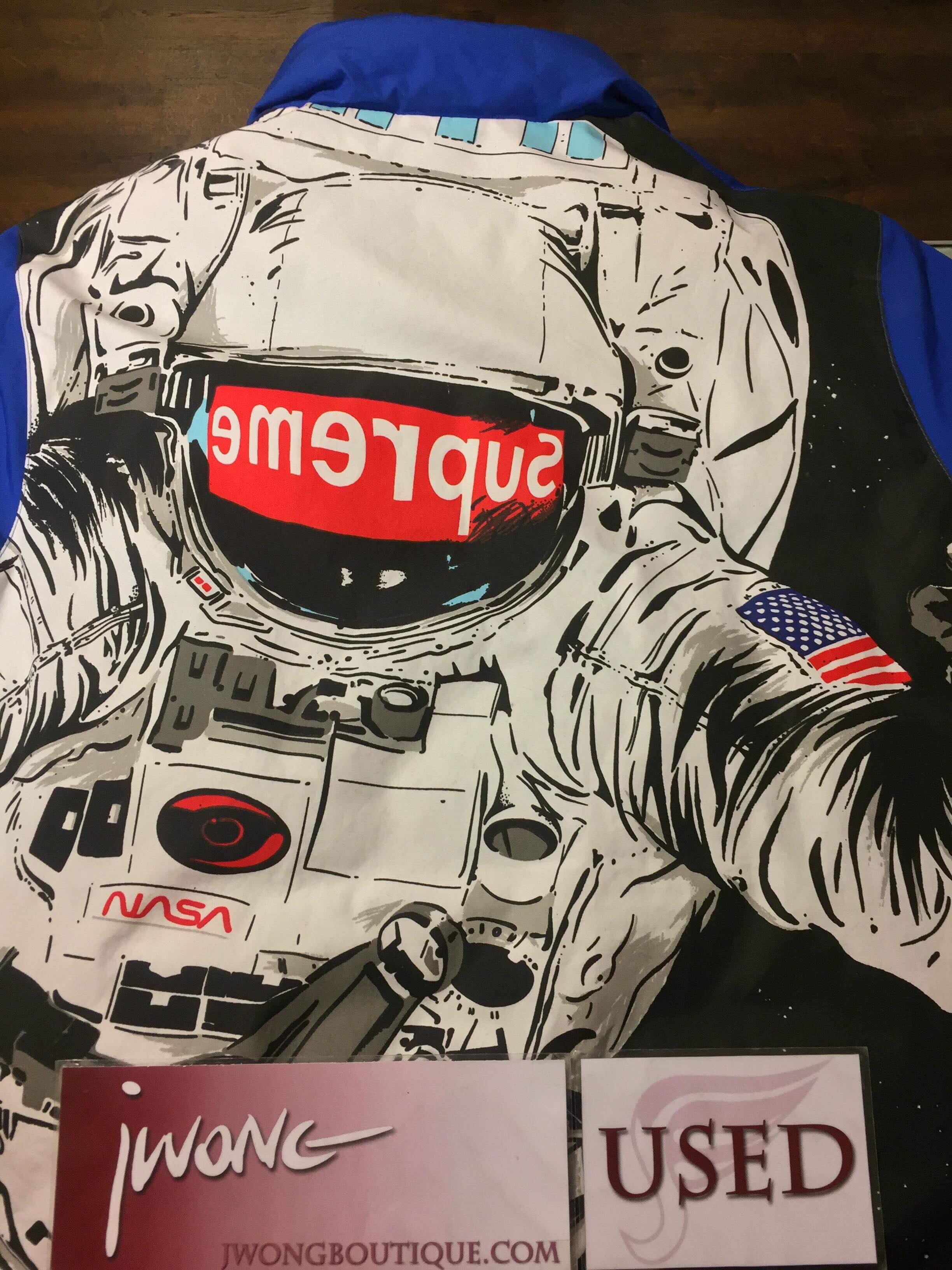 2016 Supreme Astronaut Puffy Jacket Royal Blue | Jwong Boutique