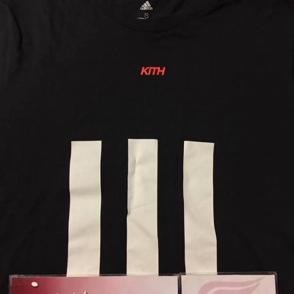 2017 Kith Adidas 3S Tee Black 