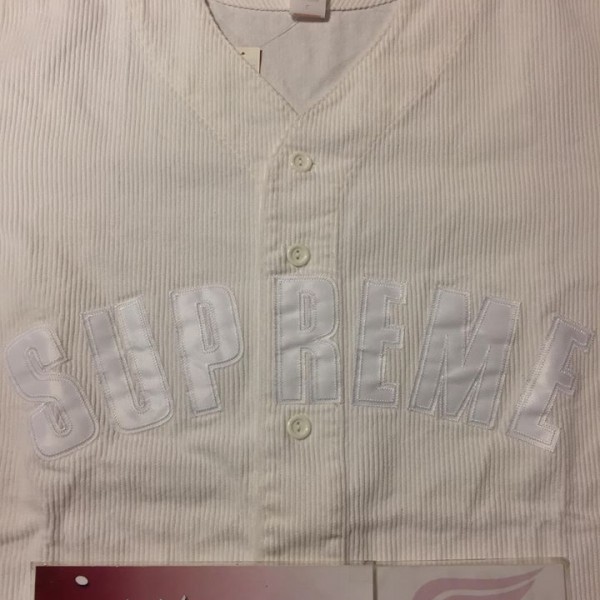 2018 Sup Corduroy Baseball Jersey White
