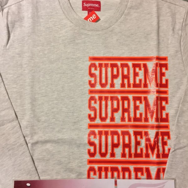 2018 Sup Stacked LS Long Sleeve Top Tee Ash Grey