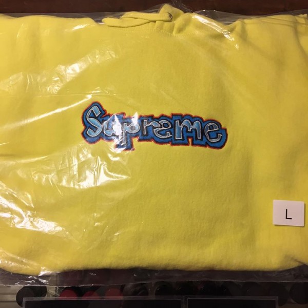 2018 Sup Gonz Logo Hooded Sweatshirt Lemon