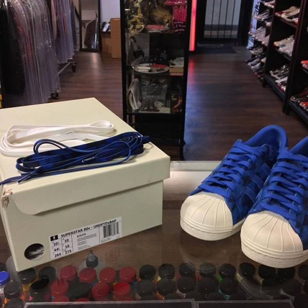 2015 Adidas Superstar 80V Undefeated Bape Blue Camo Royal