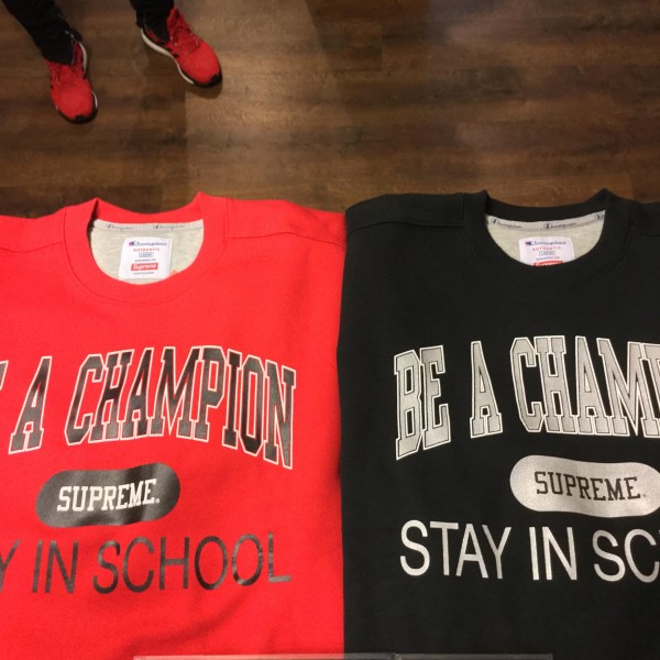 2018 Sup Champion Stay In School Crewneck