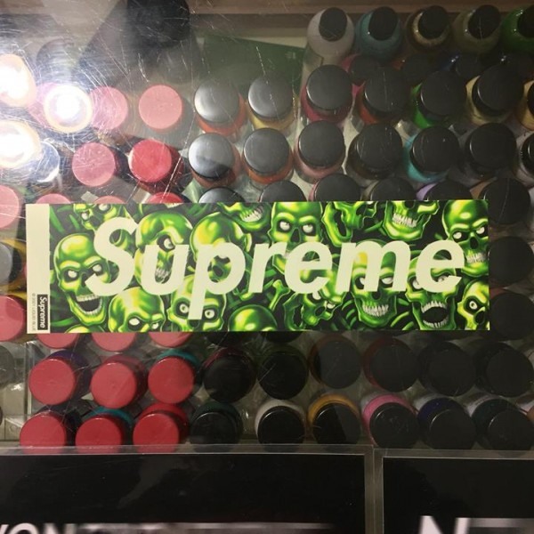 2018 Sup Vans Skull Pile Box Logo Sticker