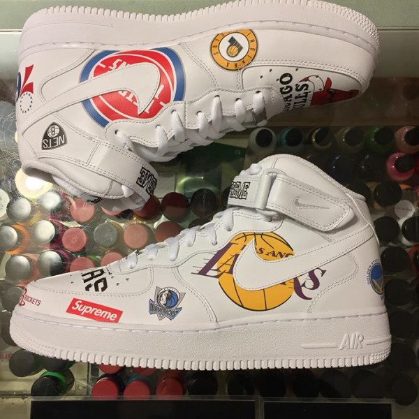 2018 Nike Air Force 1 Mid 07 Sup NBA White