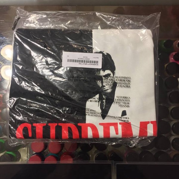2017 Sup Scarface Split Tee Heather Grey Packaged