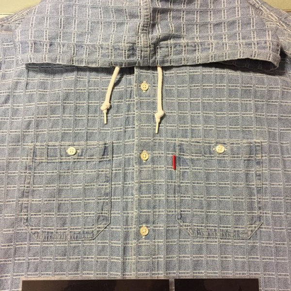 2014 Sup Button LS Long Sleeve Hoodie Denim