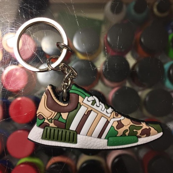 2016 Adidas X Bape NMD R1 Green 2D Keychain