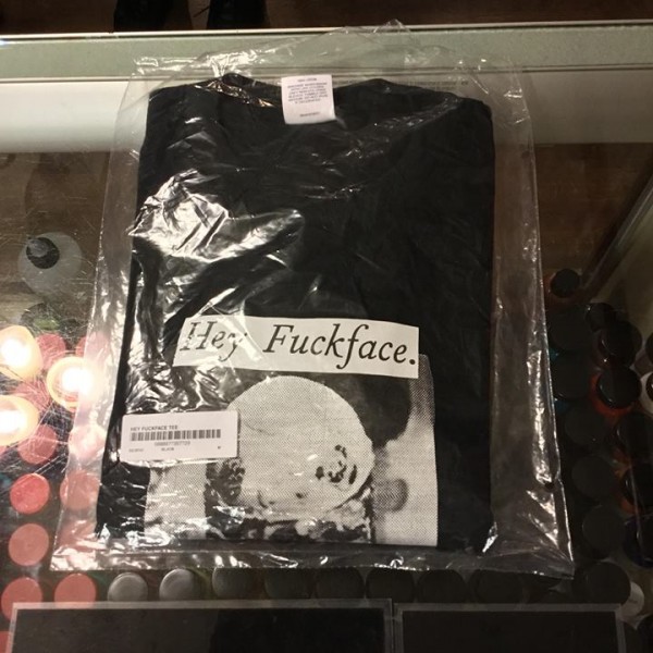 2018 Sup Hey Fuckface Tee Black Packaged